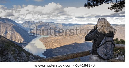 Girl on a mountain