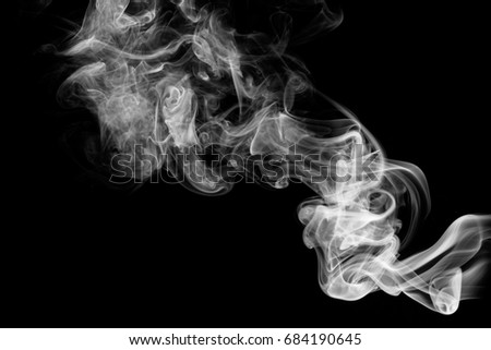 movement of smoke on black background, smoke background, abstract smoke on  black background