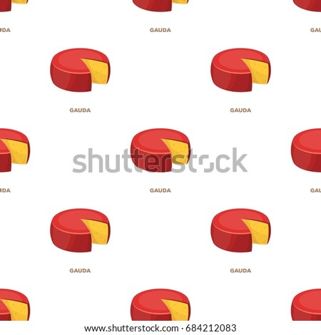Gauda.Different kinds of cheese single icon in cartoon style vector symbol stock illustration web.