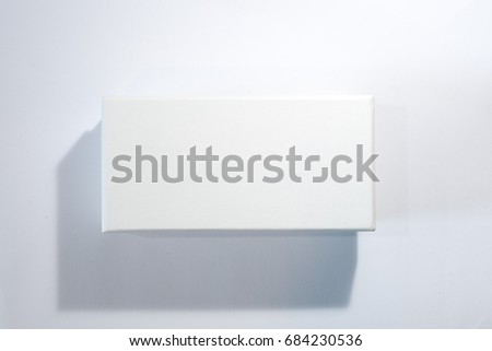 White Box on Gray background Royalty-Free Stock Photo #684230536