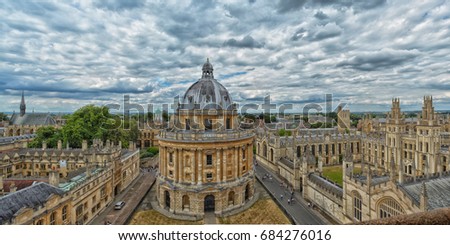 Radcliffe Camera as seen from the steeple of St. Mary's Church in Oxford