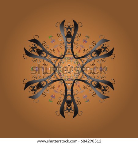 Repeated texture for surface, wrapping paper, Snowflake on colorful background. Winter snowflakes, vector background.
