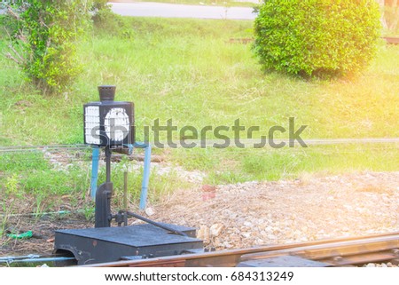 old operated railroad switch and signal 