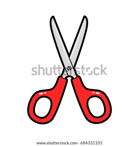 Scissors cartoon.