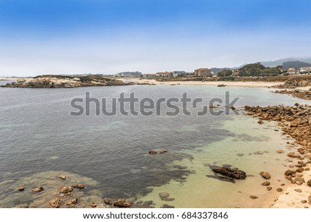 Lapa beak and Area Gorda beach in Sanxenxo from the Lanzada hermitage