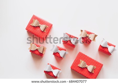 Gift boxes over isolated background,copy space.