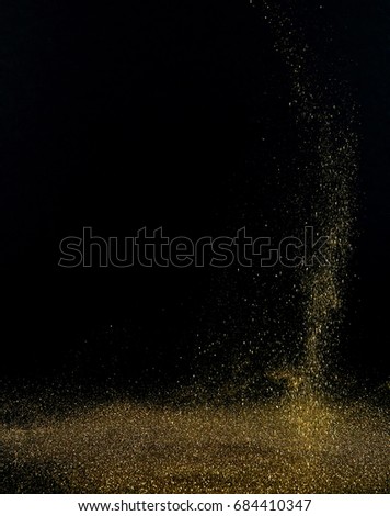 The Dropped Golden Glitter Sand