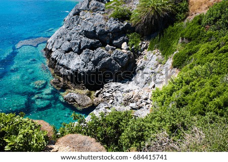 Cretan wild coastline and countryside 