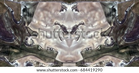 Jester run over by a tank, Abstract Symmetrical Photographs of Spain fields from the air ,artistic representation of human labor camps bird's eye view,  abstract  surreal, expressionist