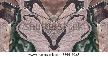 The fox and two ducklings,Abstract Symmetrical Photographs of Spain fields from the air ,artistic representation of human labor camps bird's eye view,  abstract  surreal, expressionist