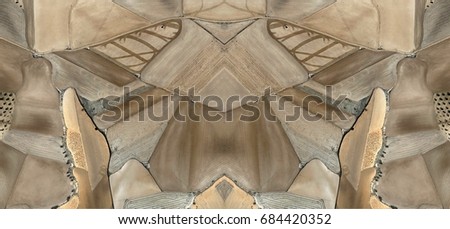 Angry cat, symphony of ocher tones,Abstract Symmetrical Photographs of Spain fields from the air ,artistic representation of human labor camps bird's eye view,  abstract  surreal, expressionist