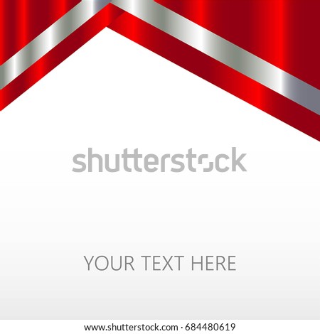 simple color of red and silver gradient colors flyer design vector