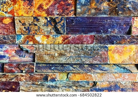 Multi color granite scrap recycling wall interior design texture and balckgound