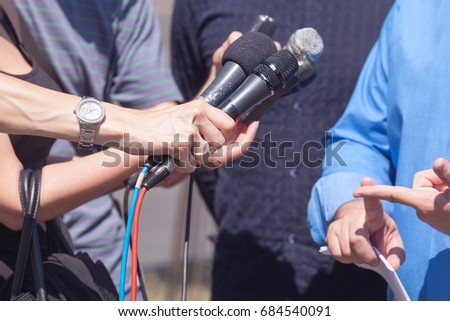 TV, media or press interview