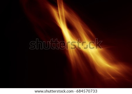 An abstract fire-inspired design. 

