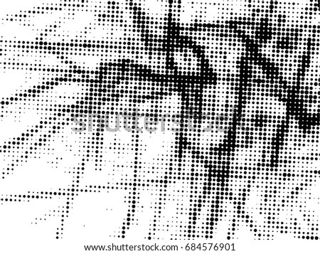 Simple abstract black and white drawing. Expressive drawing. Abstract artistic background. Vector.