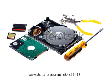 fix, open, opened, hard, disk, drive, inside, hard disk laboratory hard disk Close-up 