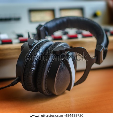 Headphones in radio studios