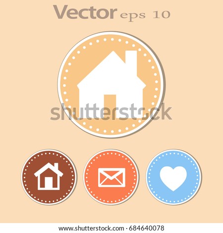 Flat icon. House.