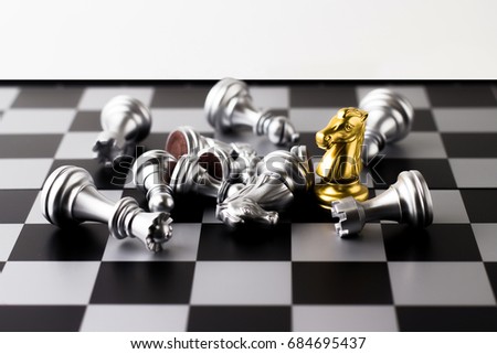 Beating all the rivals : Game of chess, selective focus.