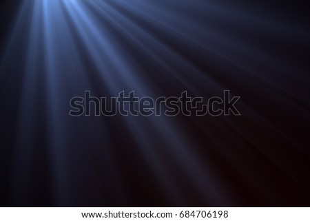 Sun ray light isolated on black background for overlay design