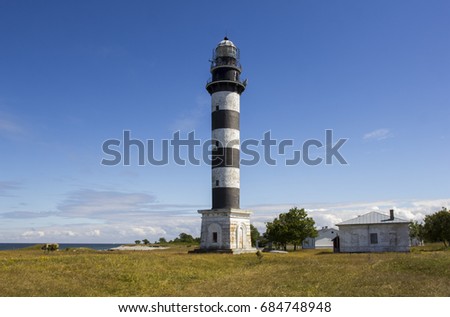 historic lighthouse on the island of Osmussaar, Estonia