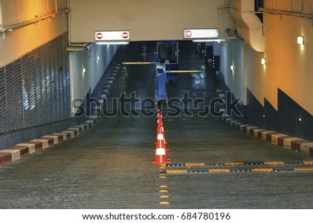 the Parking entrance underground