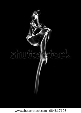 white smoke on black background. Suitable as overlay