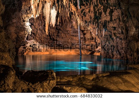 Underground Caves of Okinawa, Japan - June 5, 2017:  Gyokusendo Cave Royalty-Free Stock Photo #684833032
