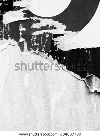 Old posters grunge texture background ripped torn creased crumpled paper surface backdrop
