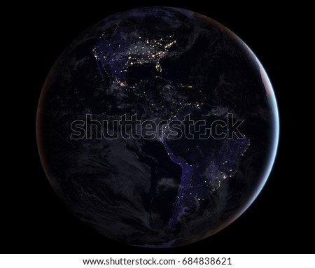 Planet Earth. Sunrise. Elements of this image furnished by NASA