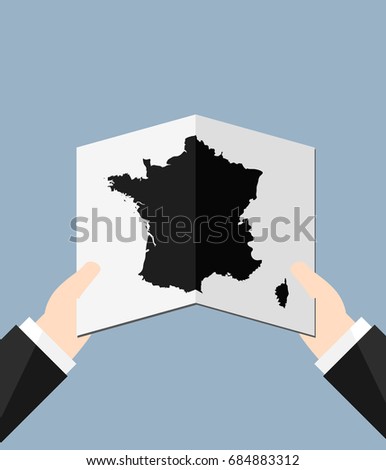 Man Holding The French Map