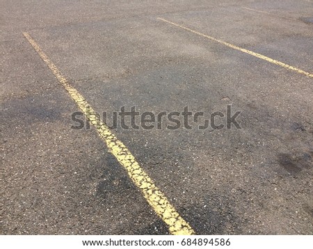 Yellow line on road floor texture background
