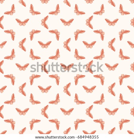 Seamless colorful pattern. Vector background with butterflies
