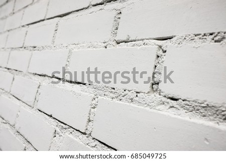 Detail of a white brick wall texture