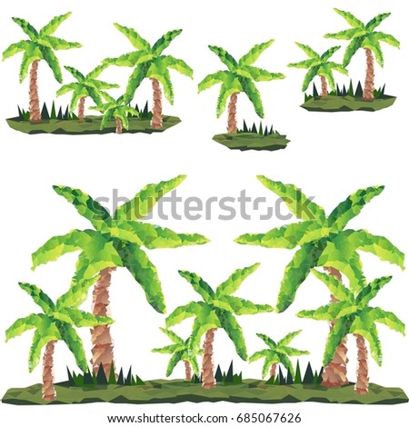 Polygon Palm tree Clip Art