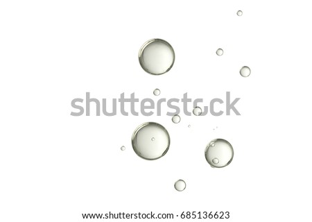 Champagne bubbles isolated over a blurred background