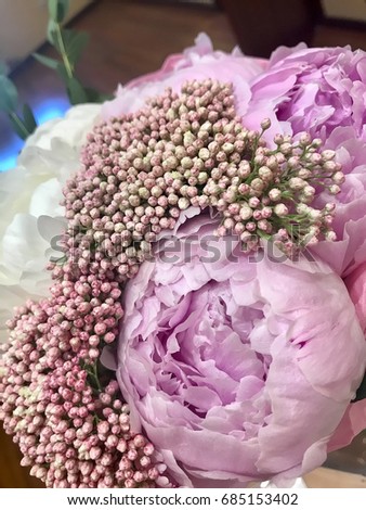 the Gentle wedding bouquet of the bride