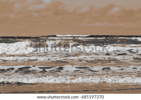 RIPTIDE WAVES IN SHADES OF PEACH IN OREGON 