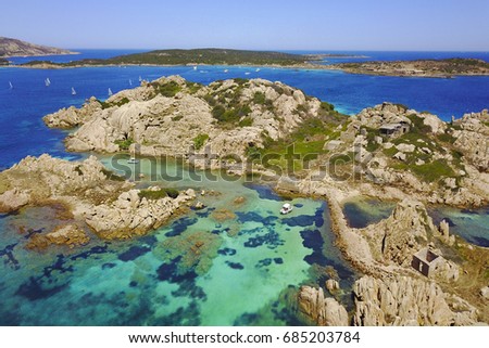 Isola del  Porco is situated next to Caprera Island in La Maddalena Archipelago in Emerald Coast, Sardinia. From Italian it translates as a 'pig island'.