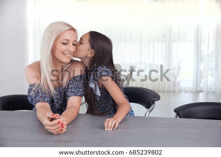 Lovely mother and daughter having quality time.