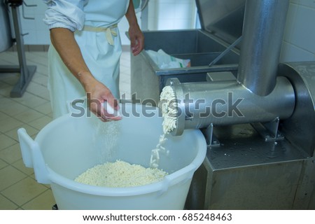 cheese castelmagno production in cheese factories in val grana castelmagno cuneo italy