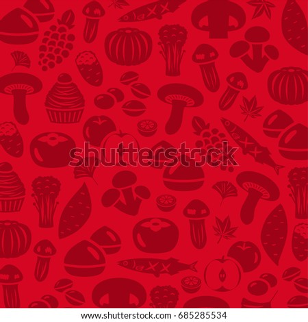 Japanese autumn food vector background