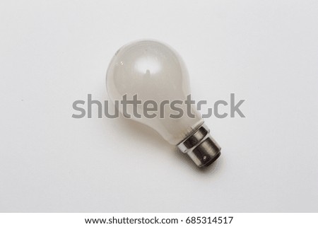 a light bulb isolated on white background. Concept for ideas and thinking