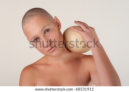 Bizarre picture with two egg-shaped forms