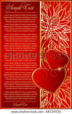 valentine card with floral pattern
