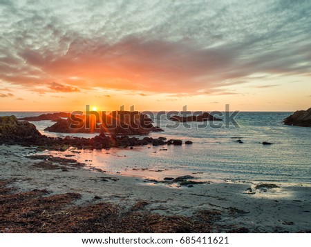 North coastline sunset,Northern Ireland 