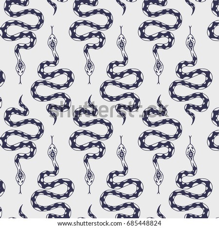 Snake vector pattern. Poison reptiles with bright pattern on their backs