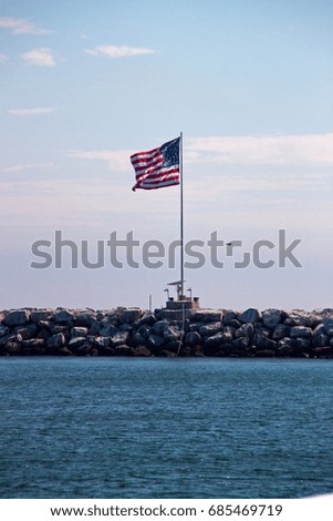 American ocean flag