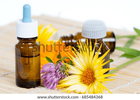 calendula and clover herbal oils